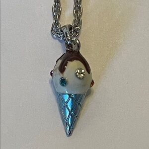 Ice Cream Cone Pendant Necklace